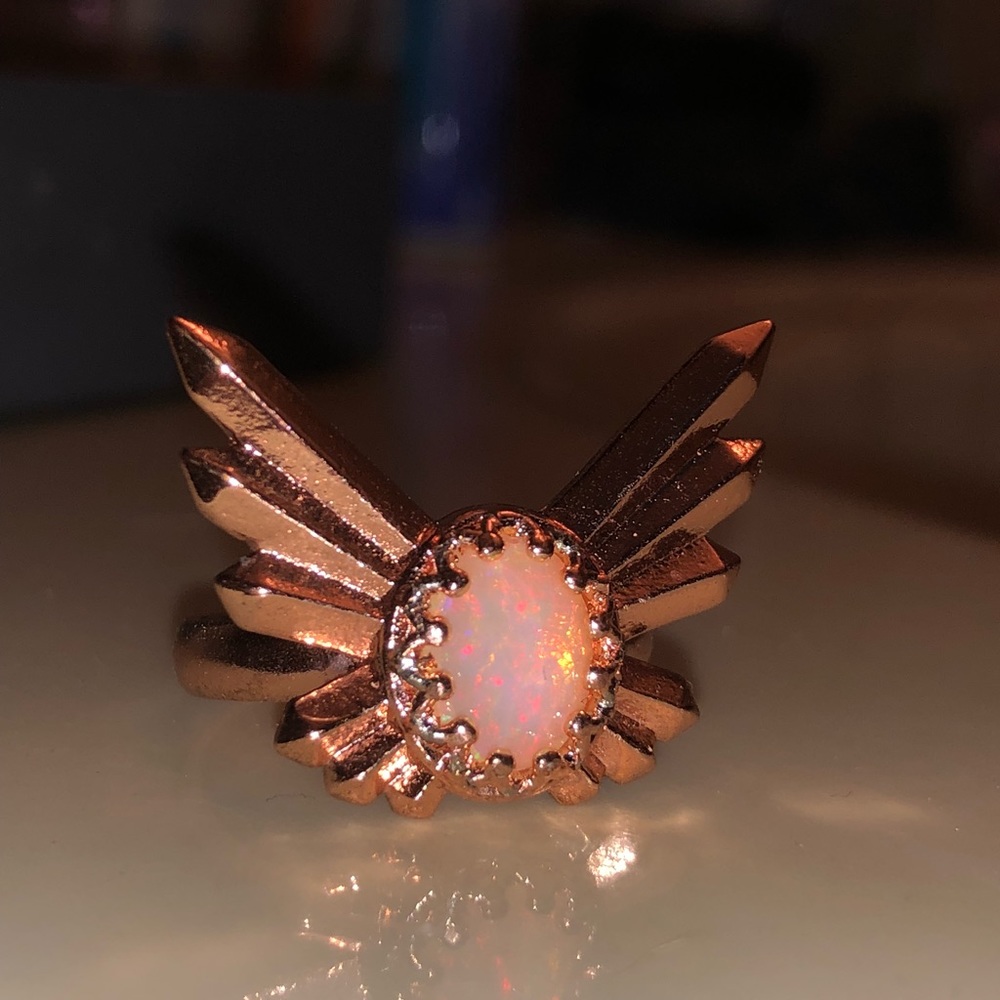 Rose Gold “Relic” Ethiopian Opal Welo Ring